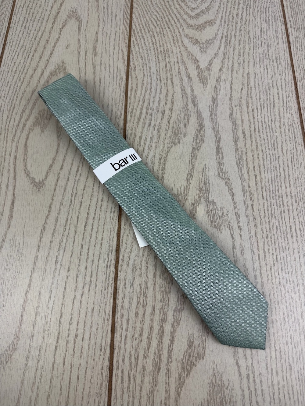 875 Bar III Men's Tie Burgon Solid 334 Light Green $55 Polyester Skinny Slim